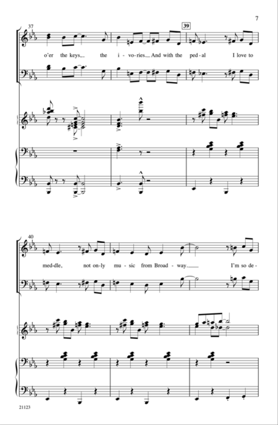 I Love a Piano 4-Part scores gallery preview page 31