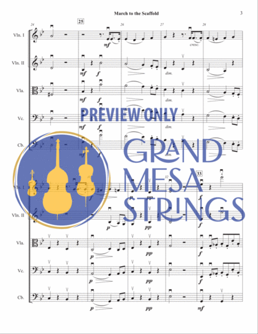 March to the Scaffold March to the Scaffold String Orchestra scores gallery preview page 4