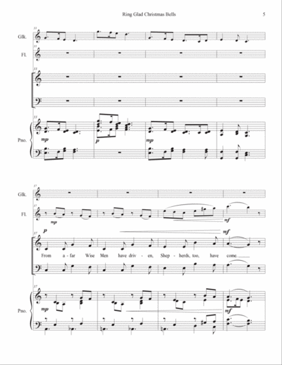 Ring Glad Christmas Bells 3-Part scores gallery preview page 6