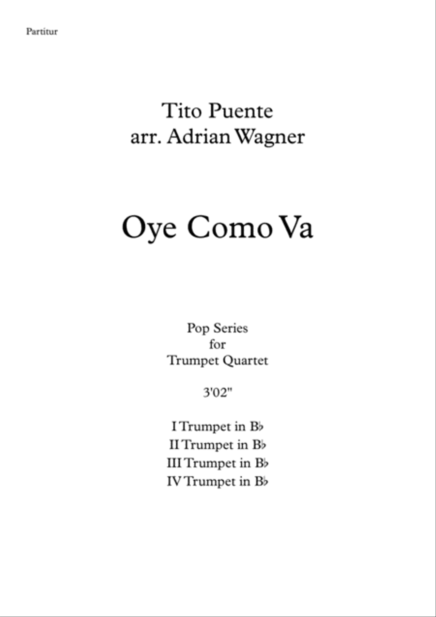 Oye Como Va Brass Quartet scores gallery preview page 2