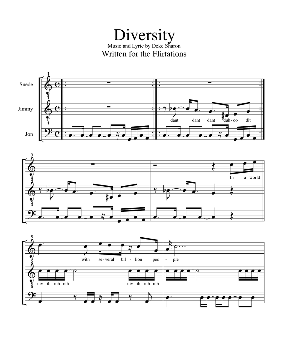 Diversity 3-Part scores gallery preview page 1