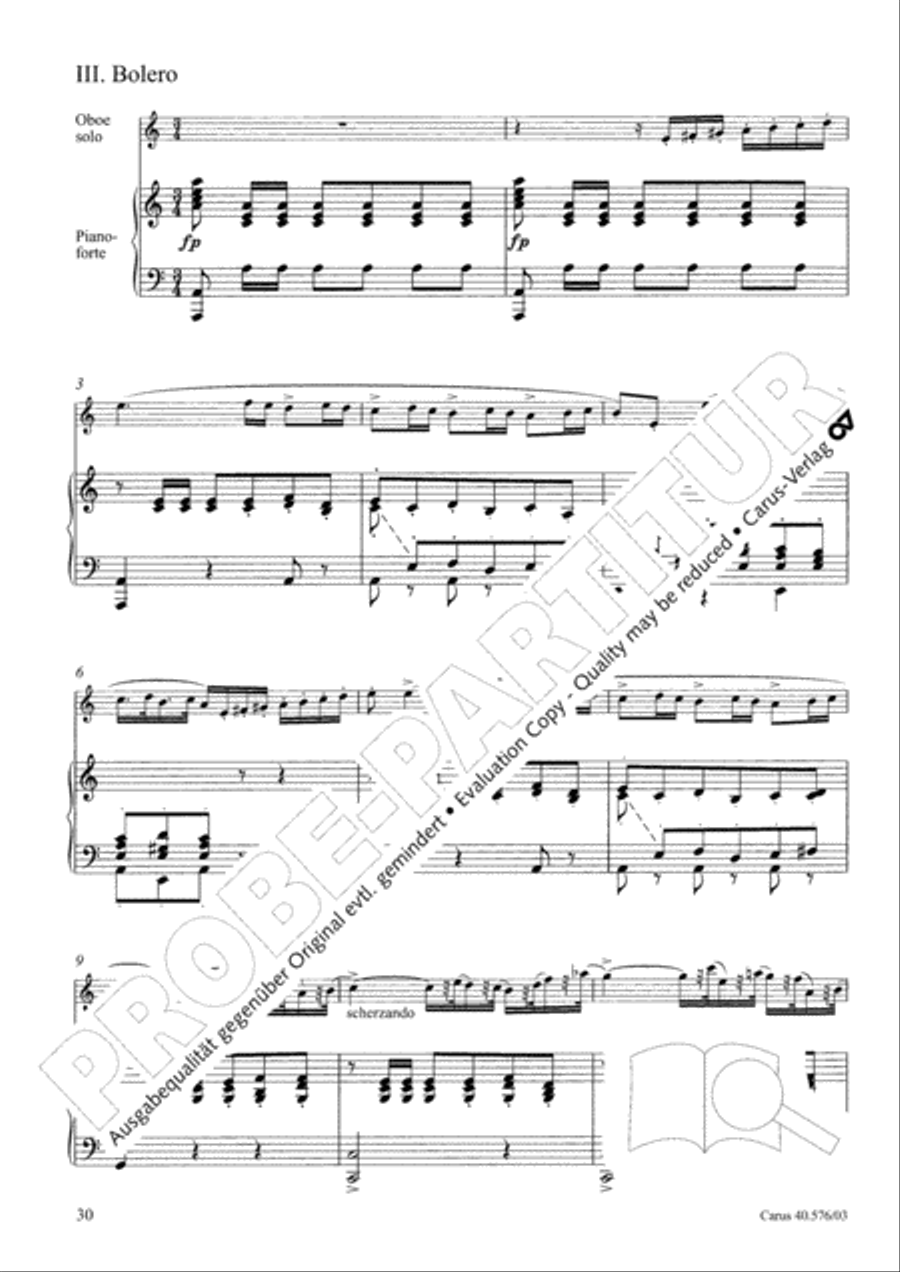 Oboe Concerto in A minor (Concerto per Oboe ed Orchestra in a) Clarinet scores gallery preview page 31