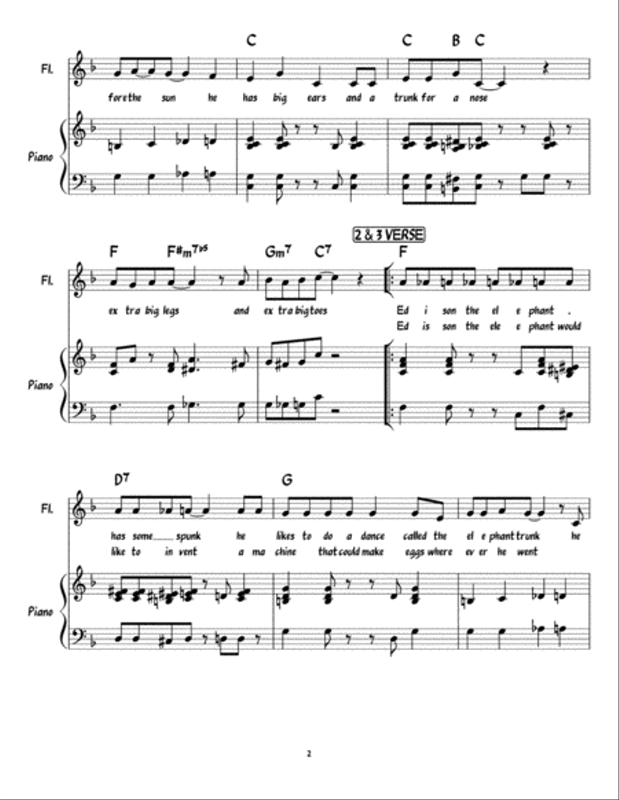 Edison The Elephant - Piano/Vocal/Guitar Piano, Vocal, Guitar scores gallery preview page 2