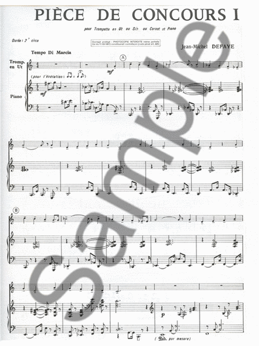 Piece De Concours 1 (trumpet & Piano)
