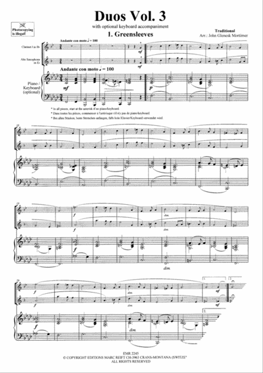 Duos Vol. 3 Woodwind Ensemble scores gallery preview page 3