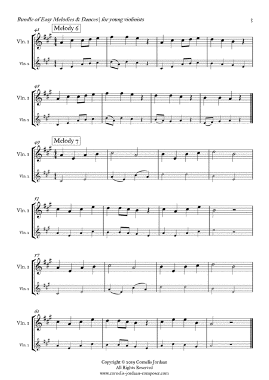 Bundle of Easy Melodies & Dances, for young violinists String Duet scores gallery preview page 4