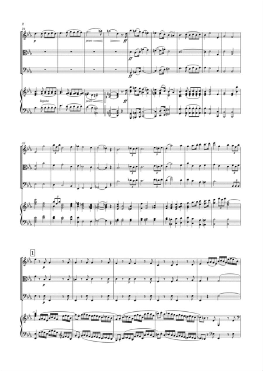 Alary - Piano Quartet in E flat major, Op.12 Piano Quartet scores gallery preview page 3