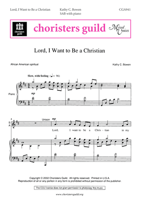 Book cover for Lord, I Want to be a Christian
