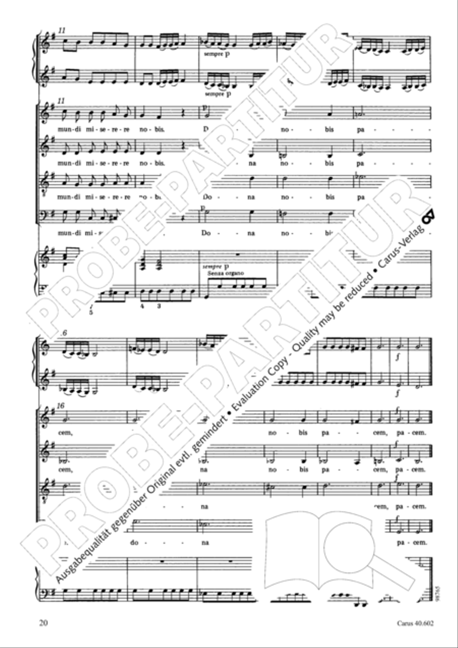 Missa brevis 4-Part scores gallery preview page 21