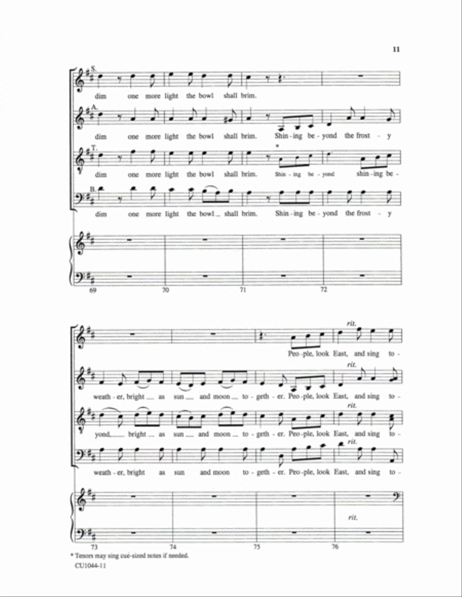 People, Look East - SATB 4-Part scores gallery preview page 6