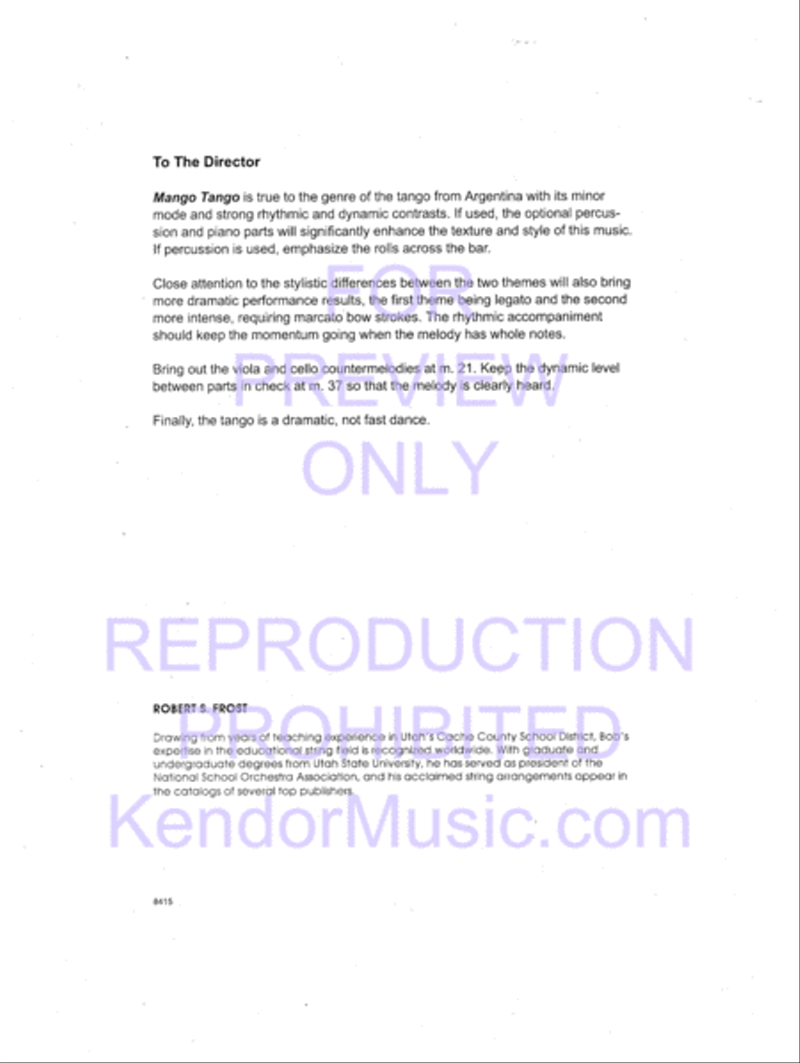 Mango Tango (Full Score) Mango Tango (Full Score) String Orchestra scores gallery preview page 3