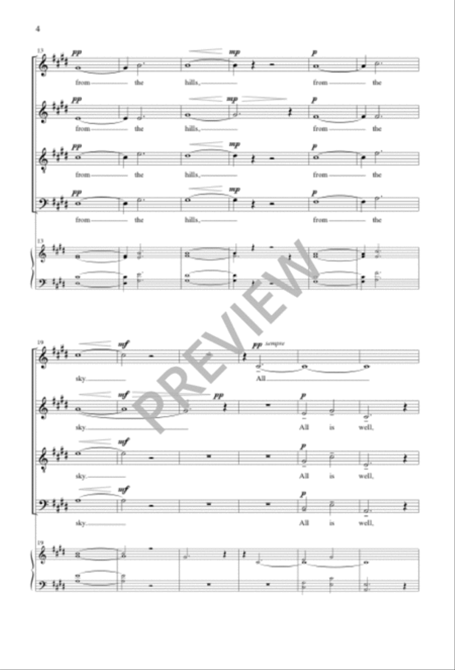 Elegy Elegy 4-Part scores gallery preview page 4
