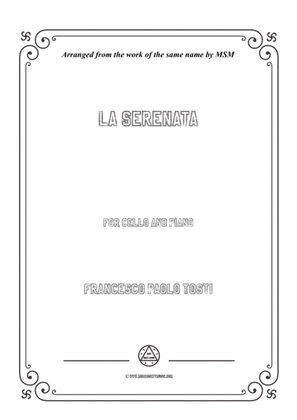 Book cover for Tosti-La Serenata, for Cello and Piano