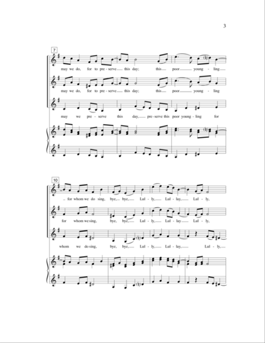 Lully, Lullay Lully, Lullay SSA scores gallery preview page 5