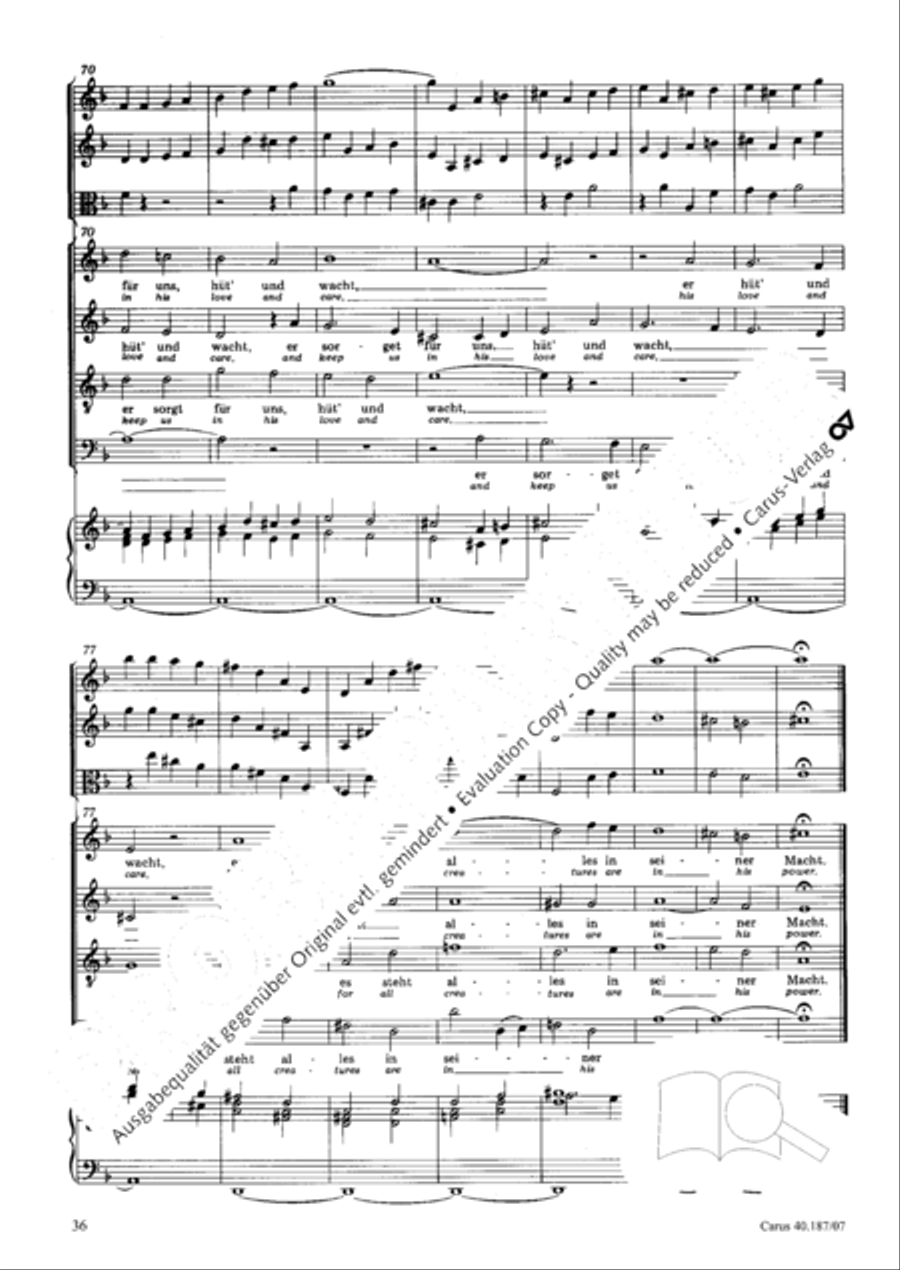 Verleih uns Frieden + Wir glauben all an einen Gott Orchestra scores gallery preview page 37