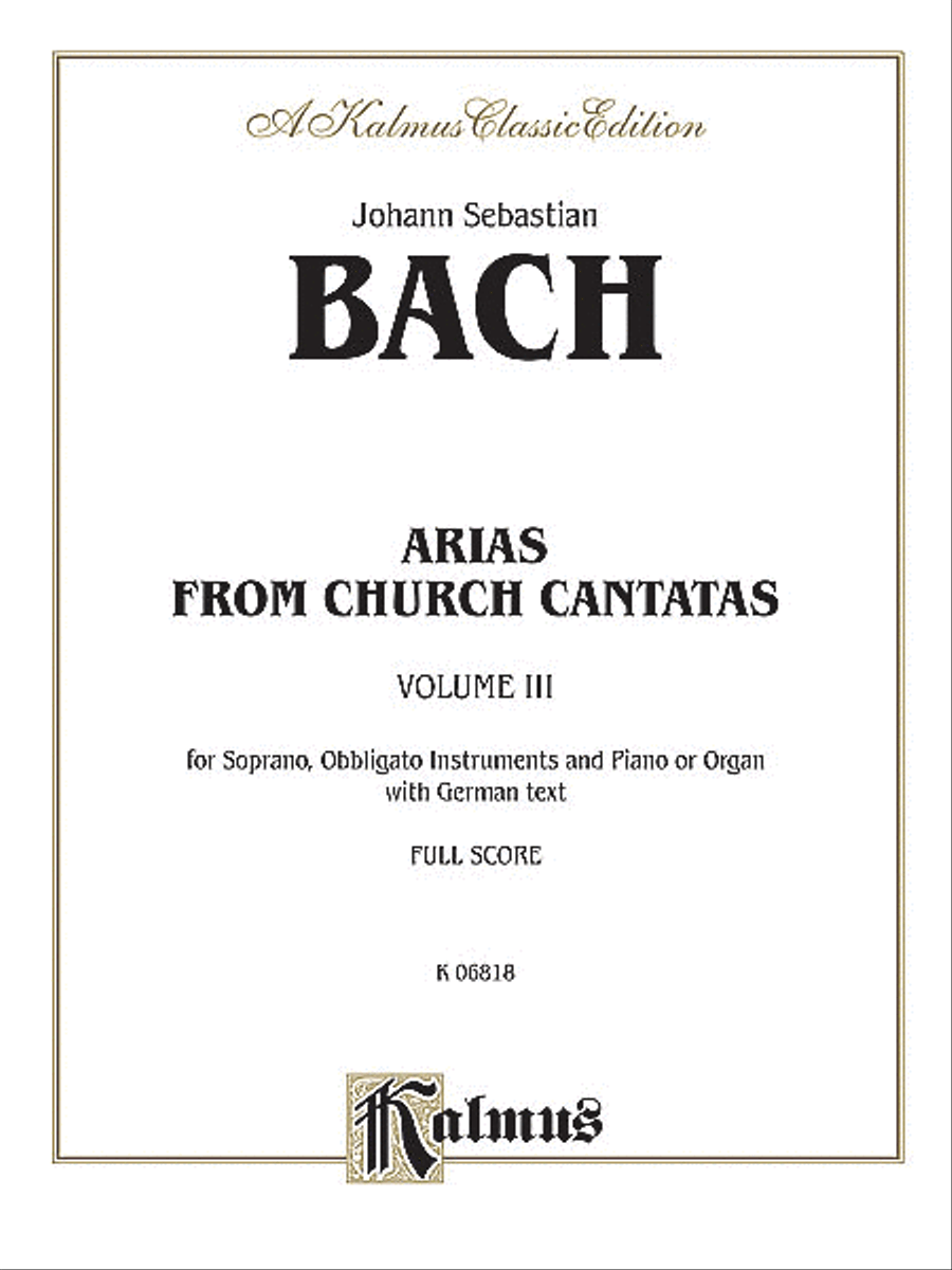 Soprano Arias from Church Cantatas (5 Sacred), Volume 3 Voice Solo scores gallery preview page 1