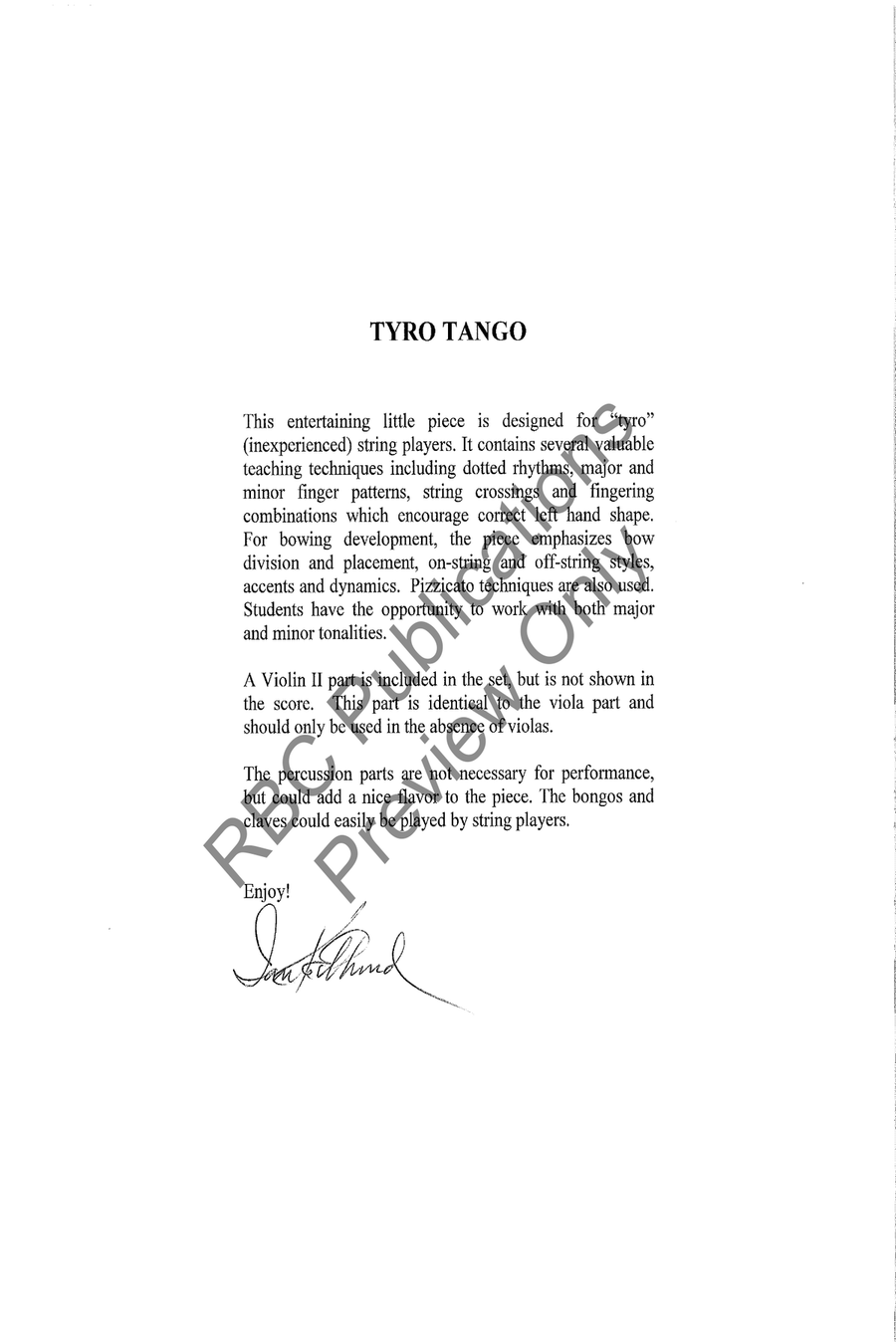 Tyro Tango (Score) Tyro Tango (Score) String Orchestra scores gallery preview page 3