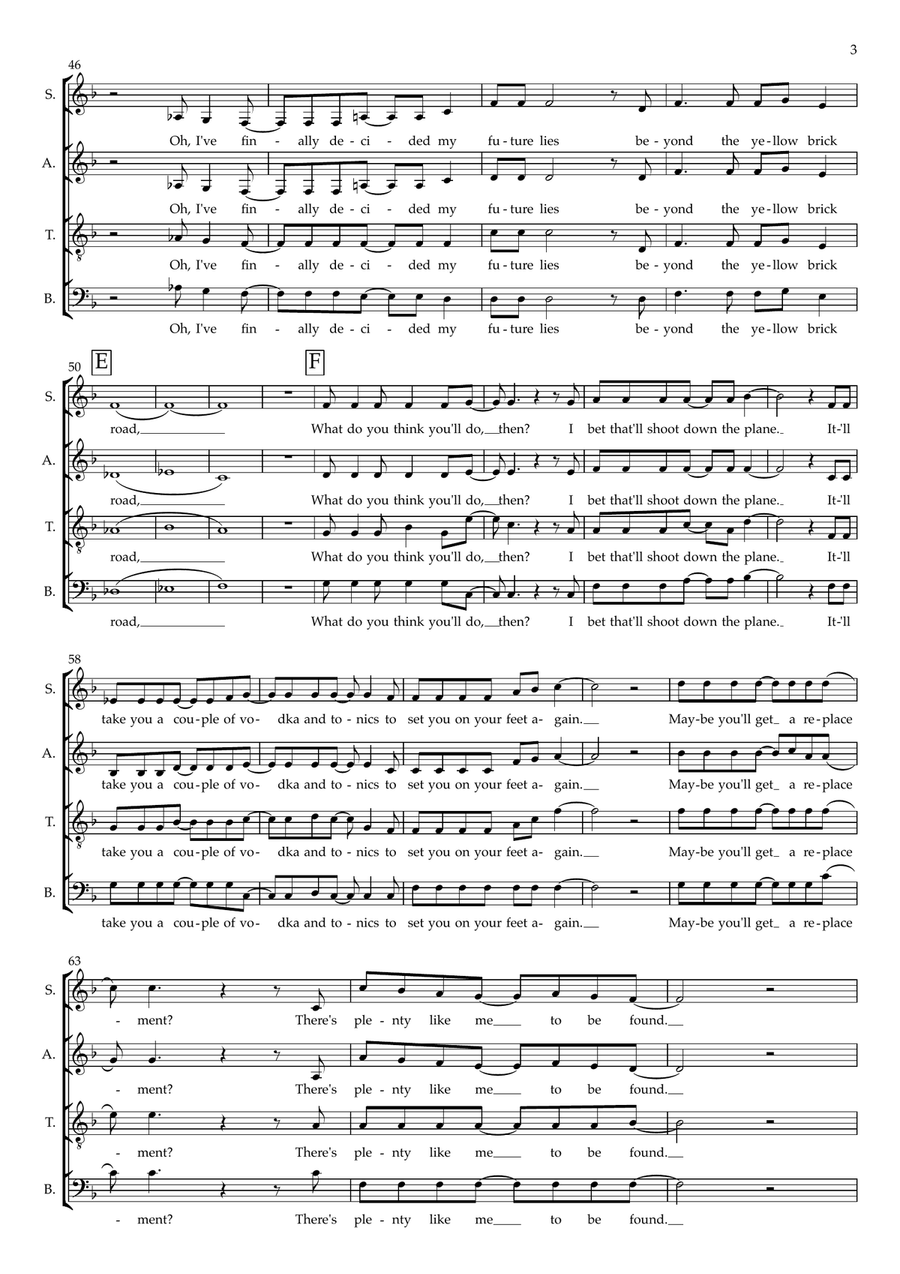 Goodbye Yellow Brick Road 4-Part scores gallery preview page 3