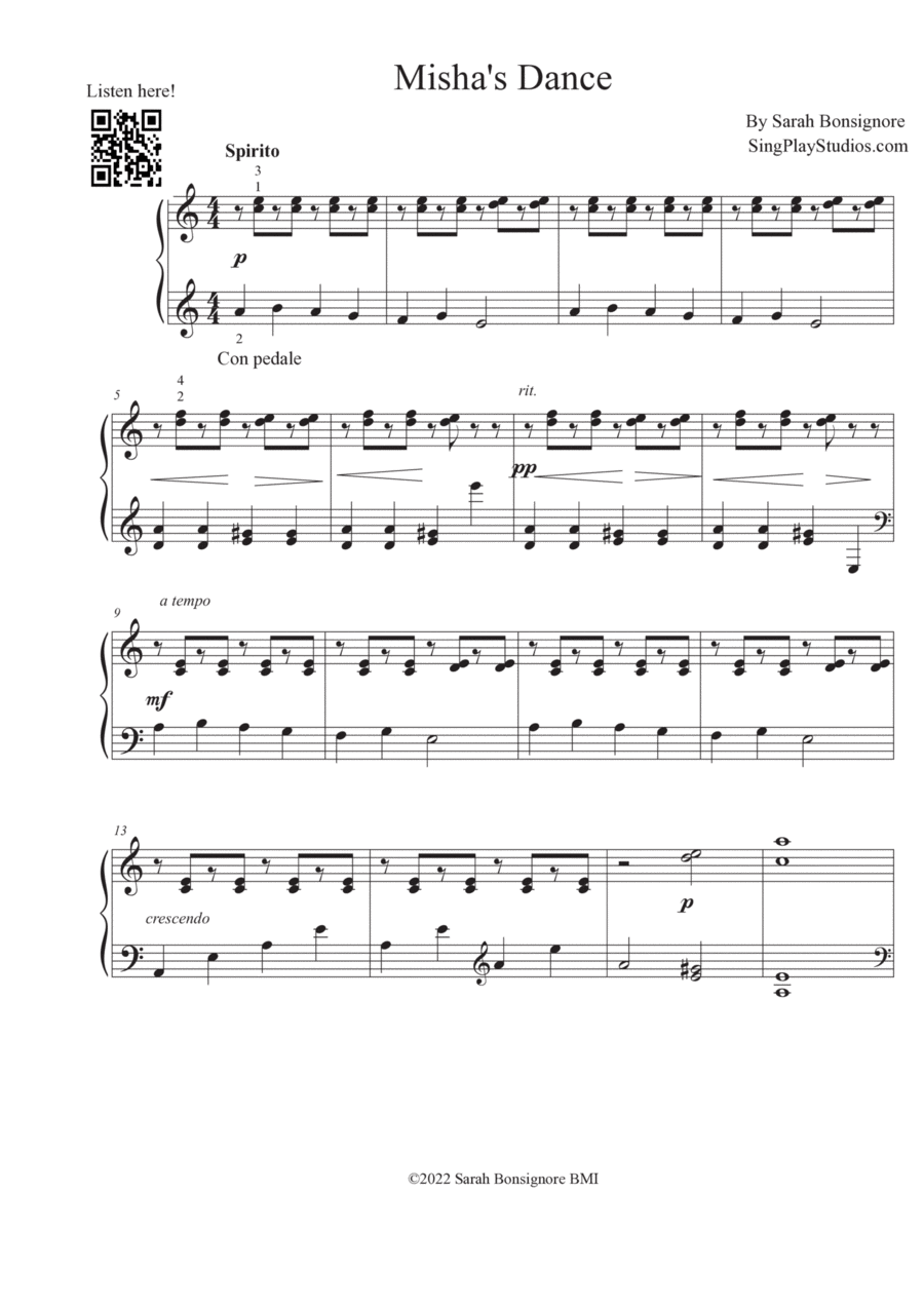Misha's Dance Piano Method scores gallery preview page 1