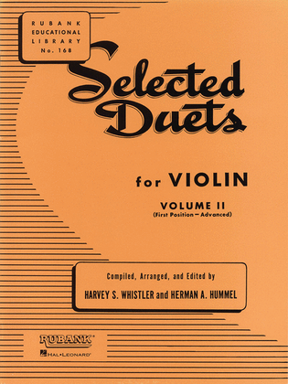 Book cover for Selected Duets for Violin - Volume 2