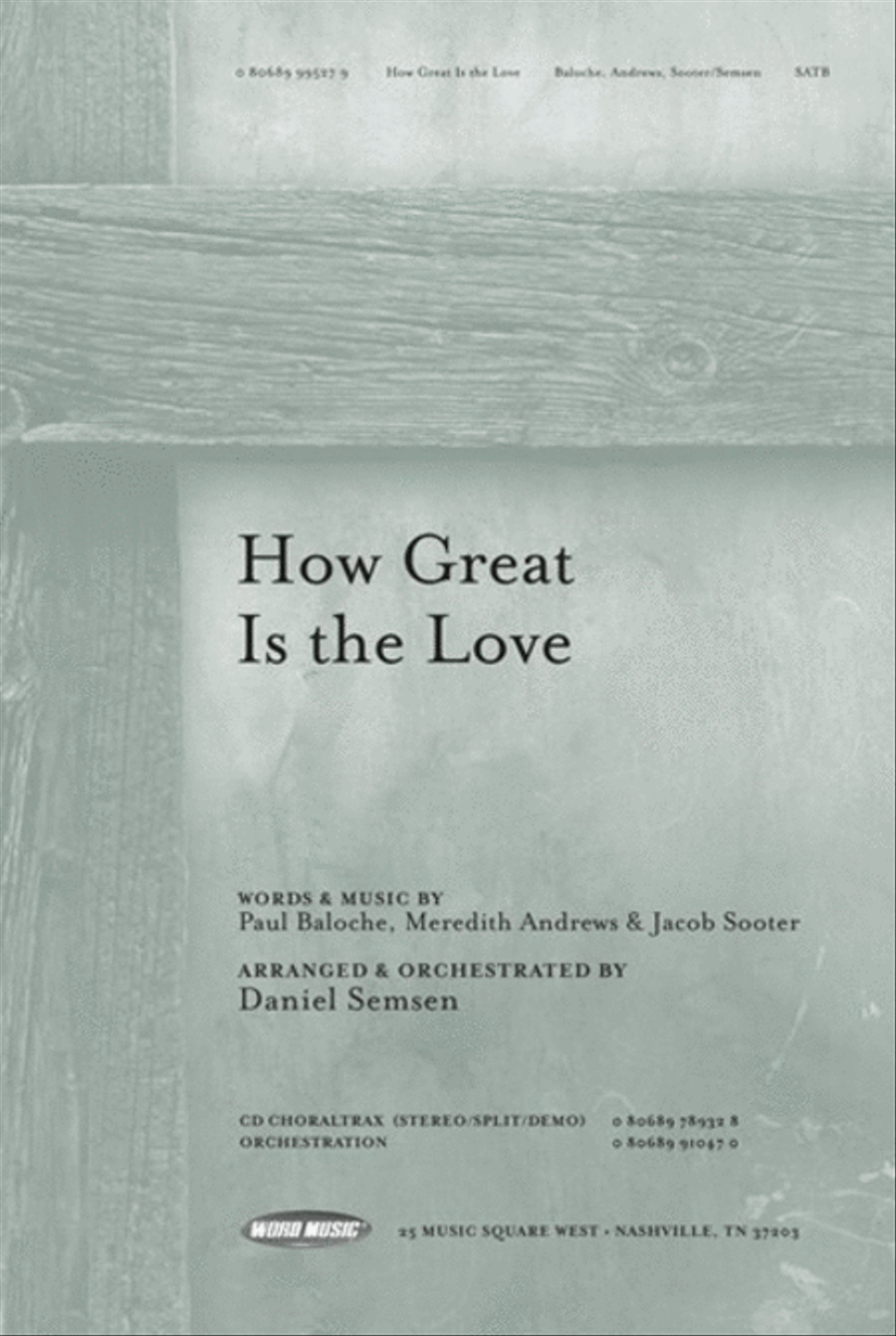 How Great Is The Love - Orchestration Choir scores gallery preview page 1