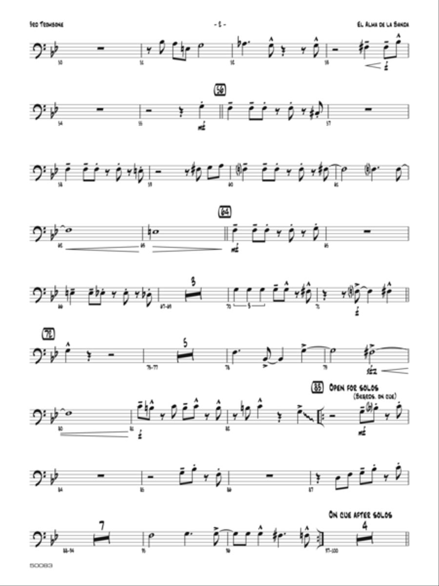 El Alma de la Banda: 3rd Trombone Jazz Ensemble scores gallery preview page 2