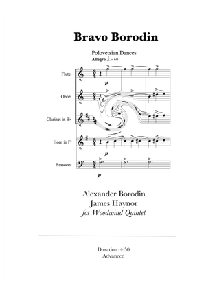 Book cover for Bravo Borodin for Woodwind Quintet