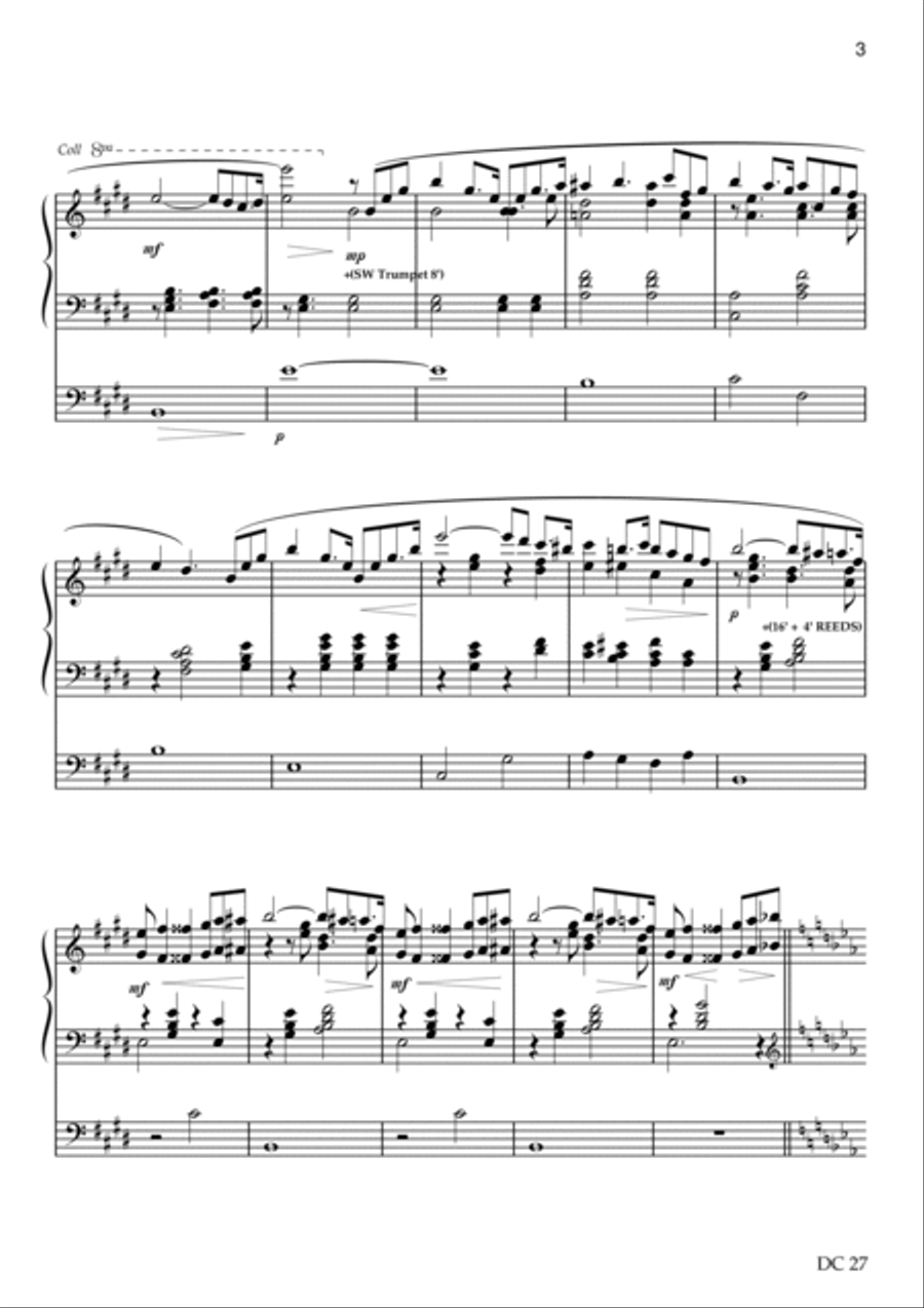 Wedding Music Organ Solo scores gallery preview page 3