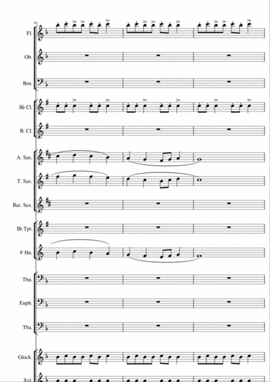 Space Rocket Adventure Concert Band scores gallery preview page 5