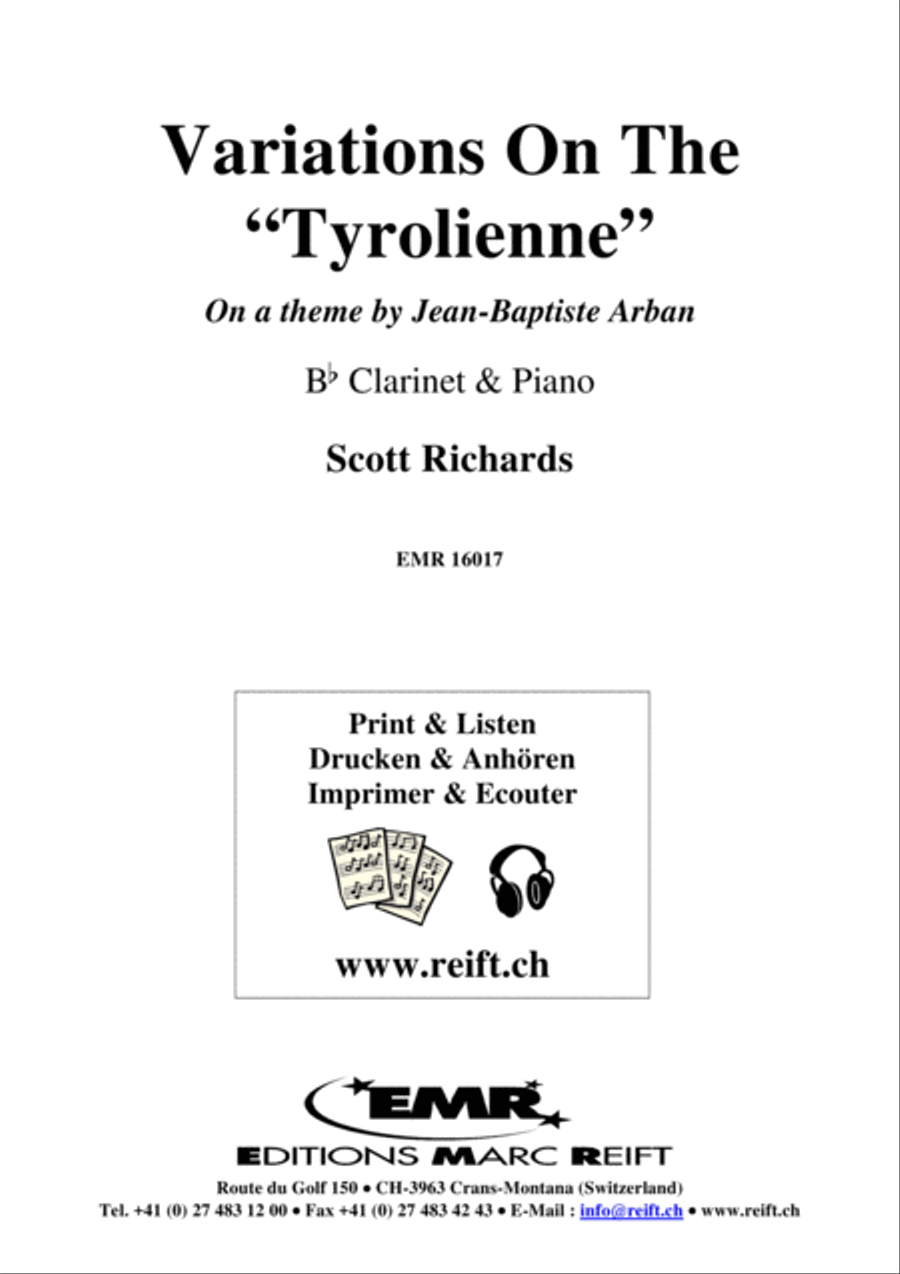 Variations On The Tyrolienne Clarinet Solo scores gallery preview page 3