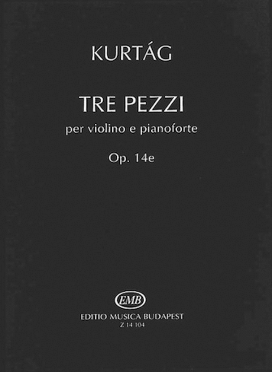 Three Pezzi, Op. 14e Violin Solo scores gallery preview page 1