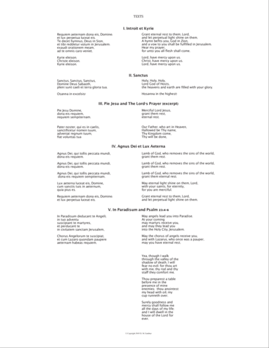 Requiem - The Promise of Eternity (CHORAL SCORE) 4-Part scores gallery preview page 4