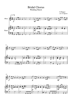 Bridal Chorus (Wedding March), Richard Wagner, For Oboe & Piano