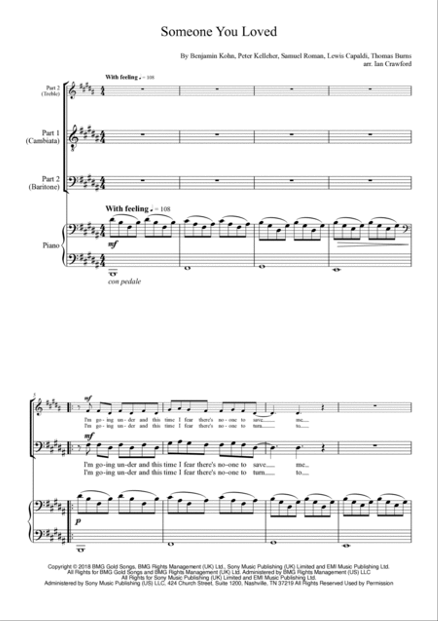 Someone You Loved TB scores gallery preview page 2