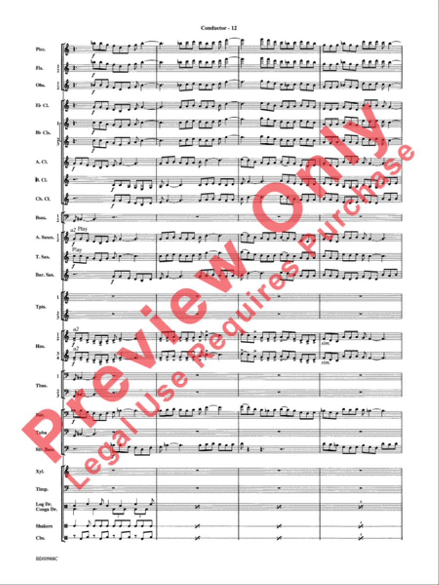 Kilimanjaro: An African Portrait Concert Band scores gallery preview page 15