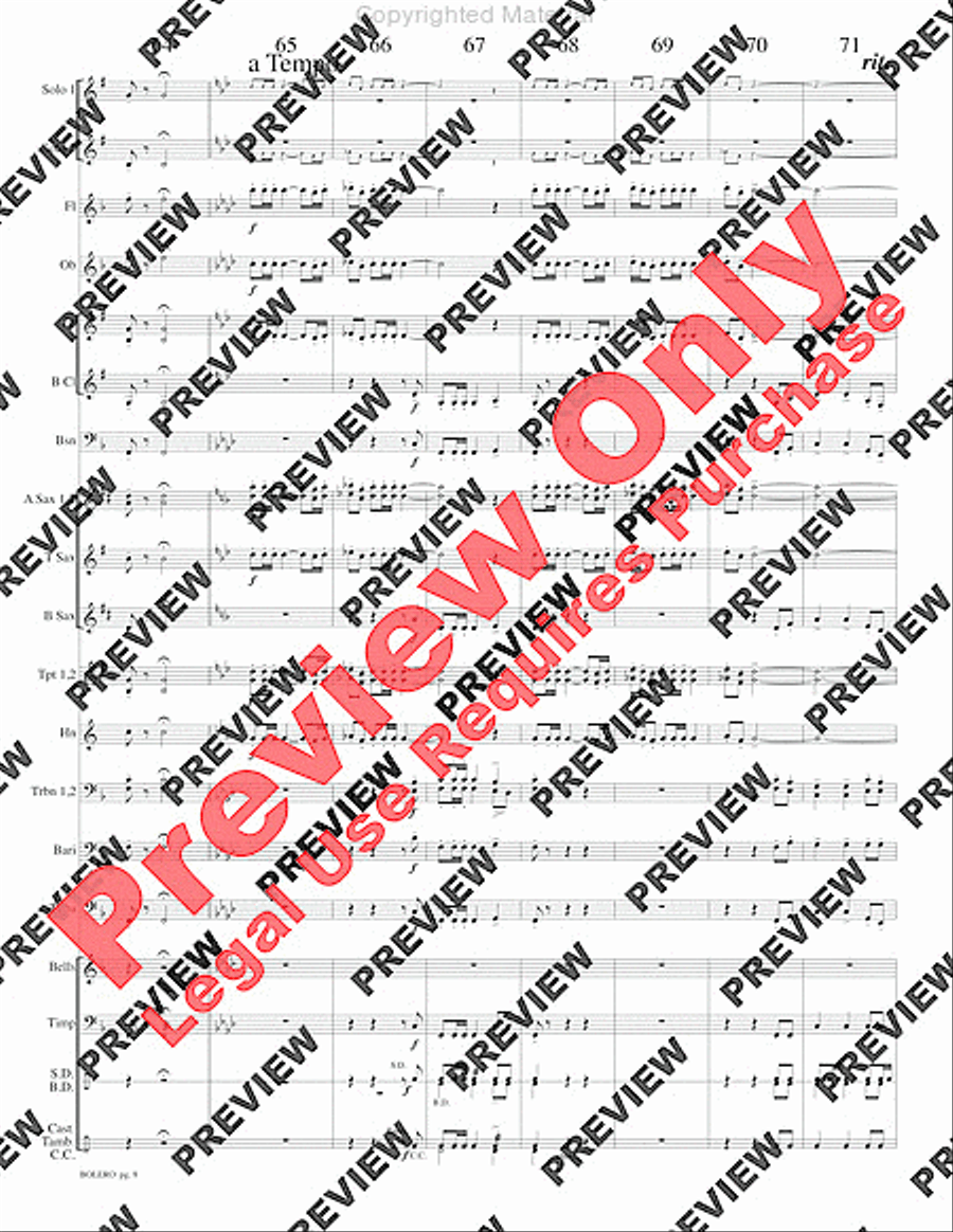 Bolero Concert Band scores gallery preview page 12
