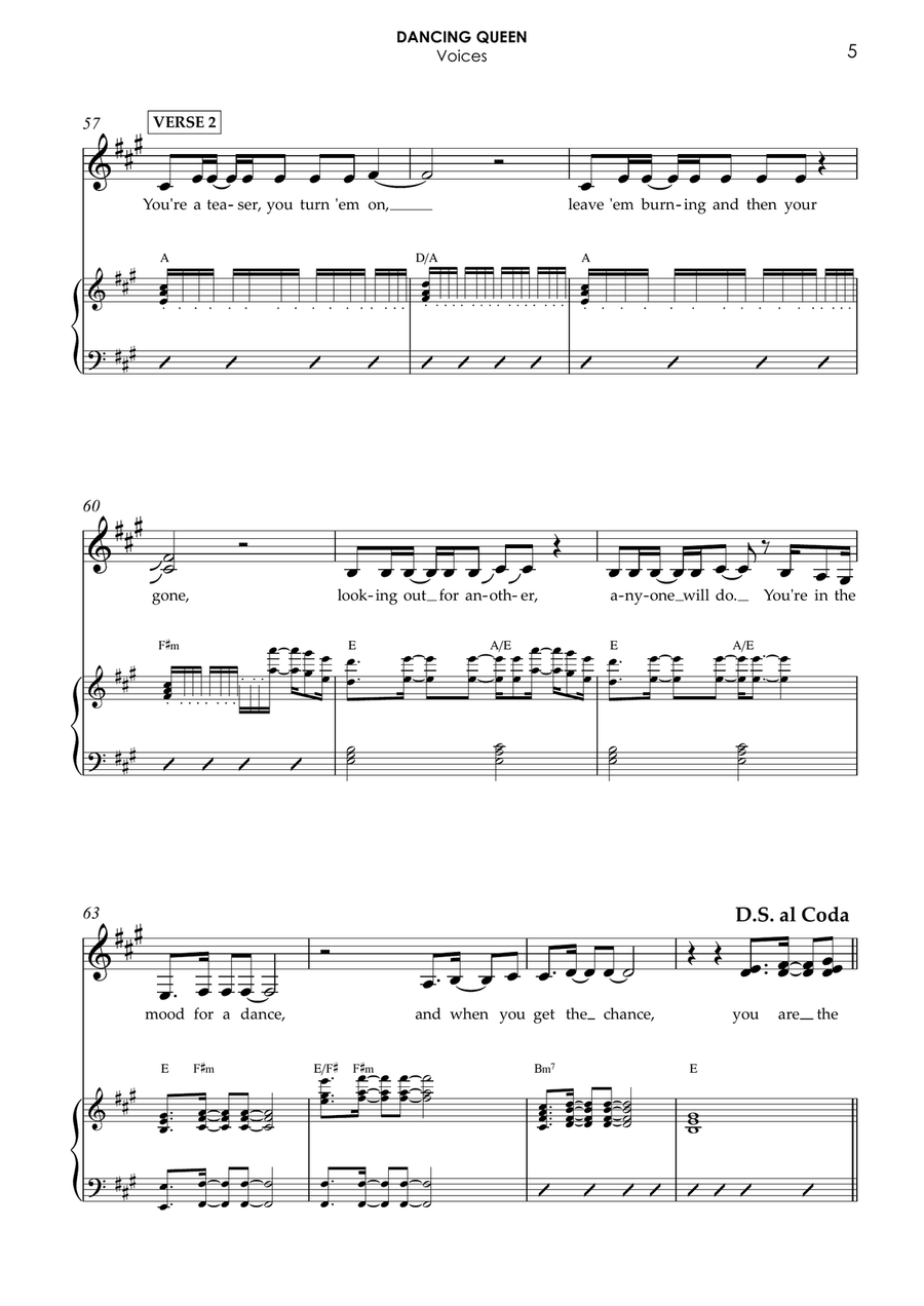 Dancing Queen - Score Only Jazz Ensemble scores gallery preview page 5