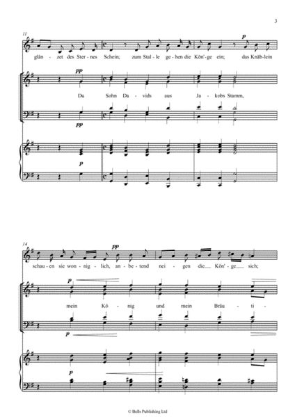 Die Konige (Solo, choir and organ) (Original key. G Major)