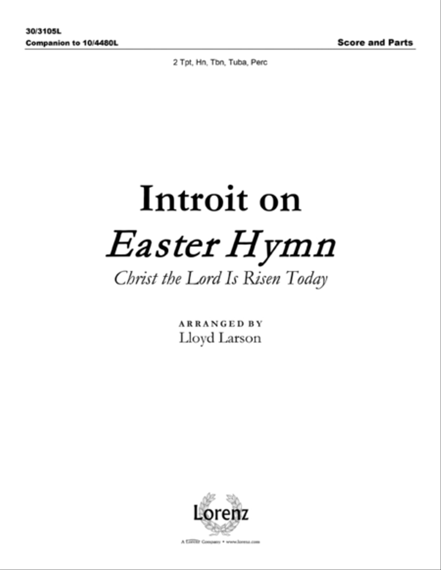Introit on Easter Hymn - Brass Quintet Score and Parts Choir scores gallery preview page 1