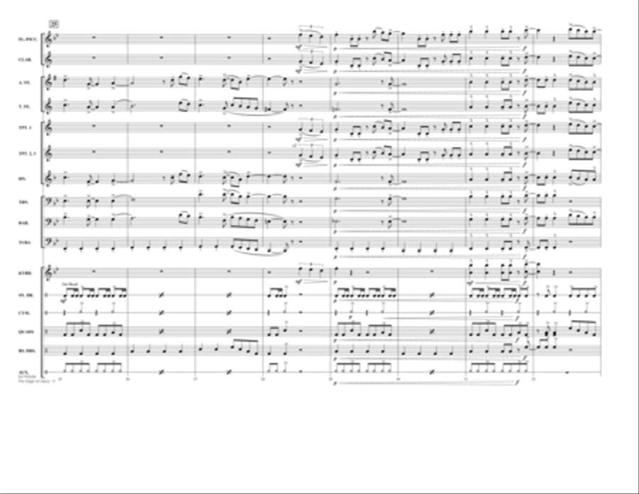 The Edge Of Glory - Full Score Marching Band scores gallery preview page 4