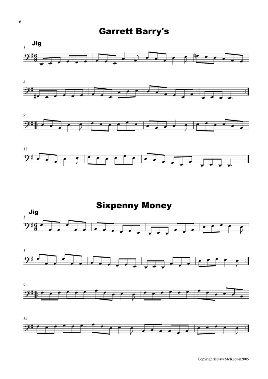 Irish Dance Music Vol.2 for Cello 50 Jigs, Reels, Hornpipes and more.... Cello Solo scores gallery preview page 6