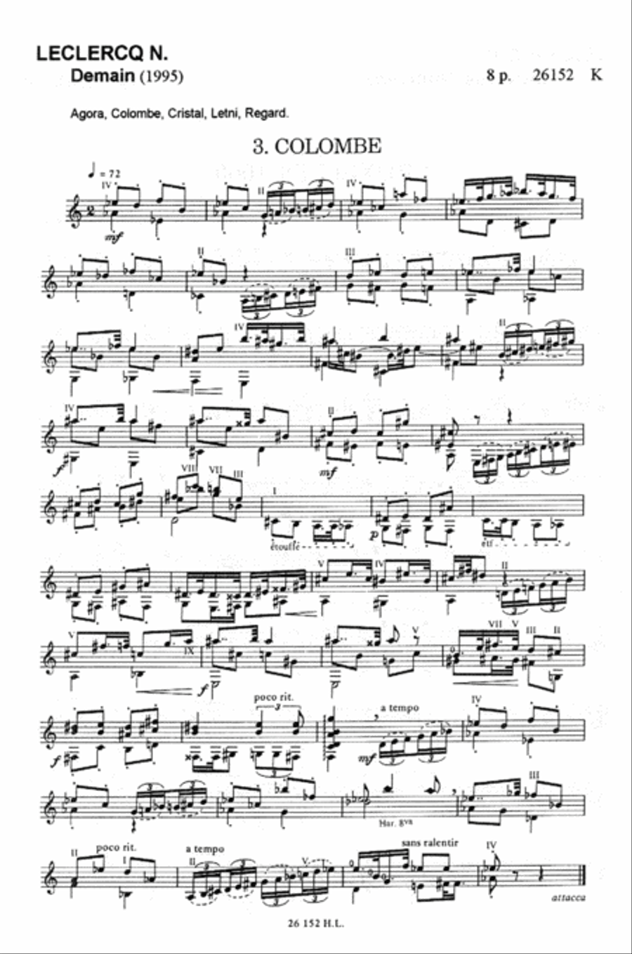 Demain - 5 Pieces Acoustic Guitar scores gallery preview page 2