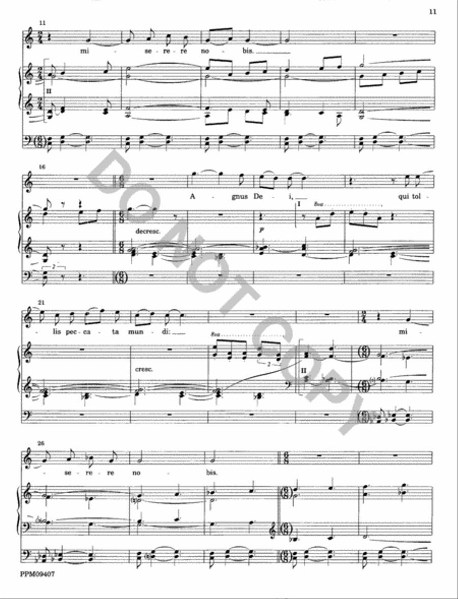 Missa Brevis Unison Choir scores gallery preview page 12