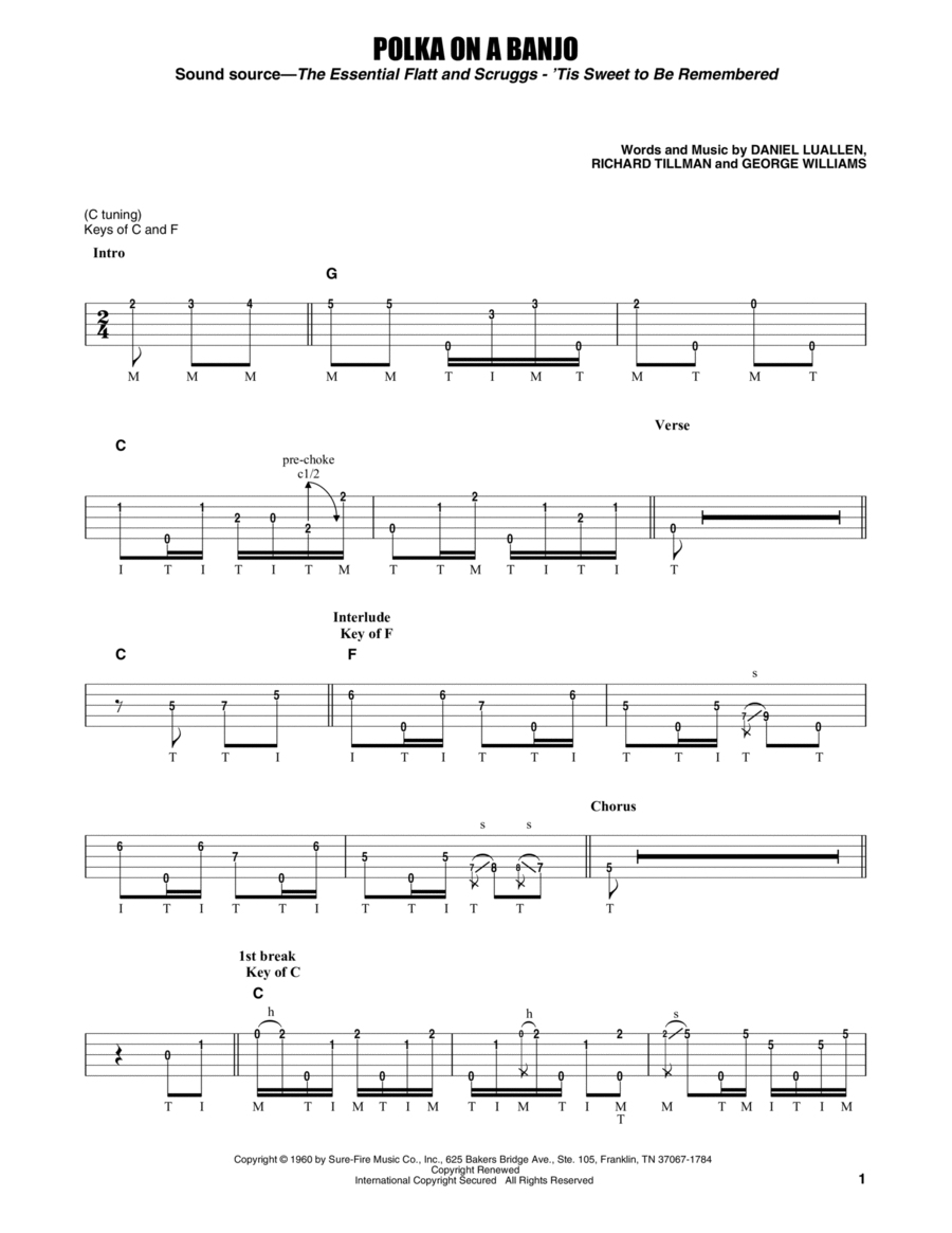 Polka On A Banjo Banjo scores gallery preview page 1