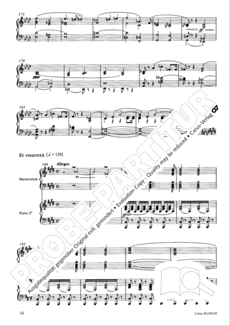 Petite Messe solennelle 4-Part scores gallery preview page 35