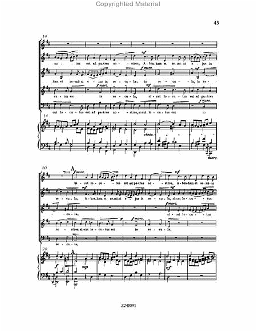 Magnificat in D major, BWV 243 Choir scores gallery preview page 45