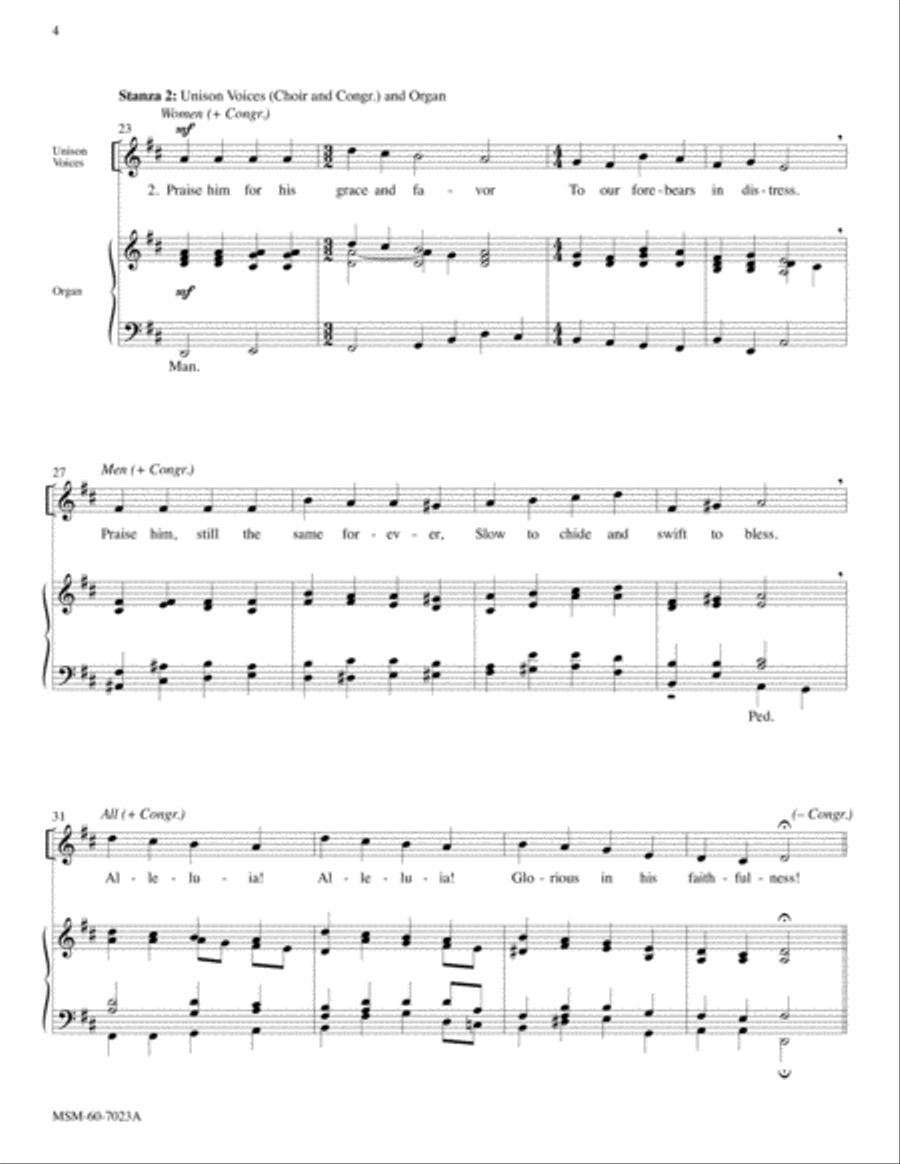 Praise, My Soul, the King of Heaven Choir scores gallery preview page 4