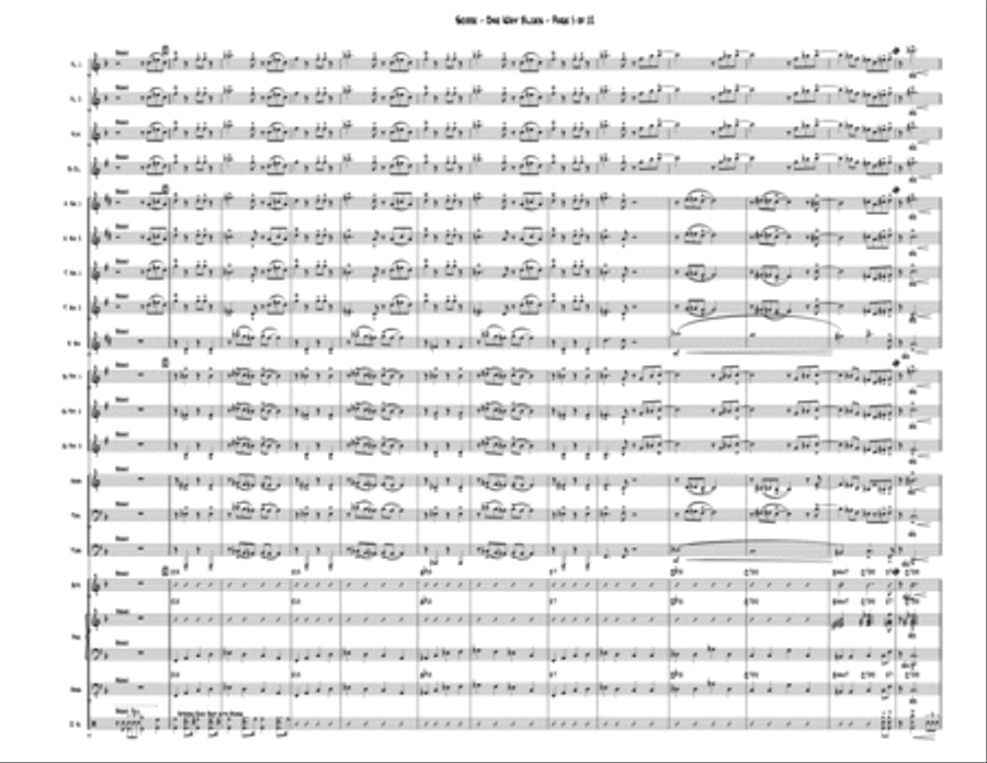 One Way Blues One Way Blues Jazz Ensemble scores gallery preview page 5