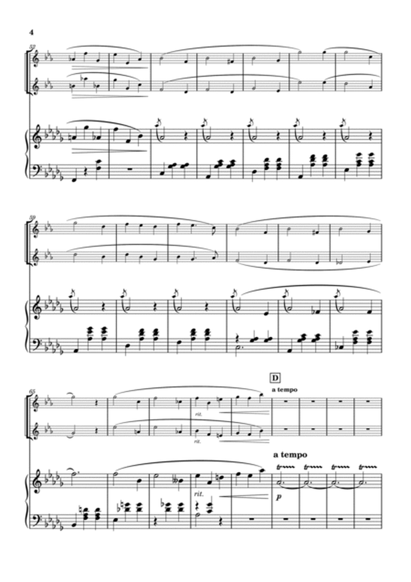"Valse op.64-1" (Desdur) Piano trio/ soprano sax duo (2ver.) image number null