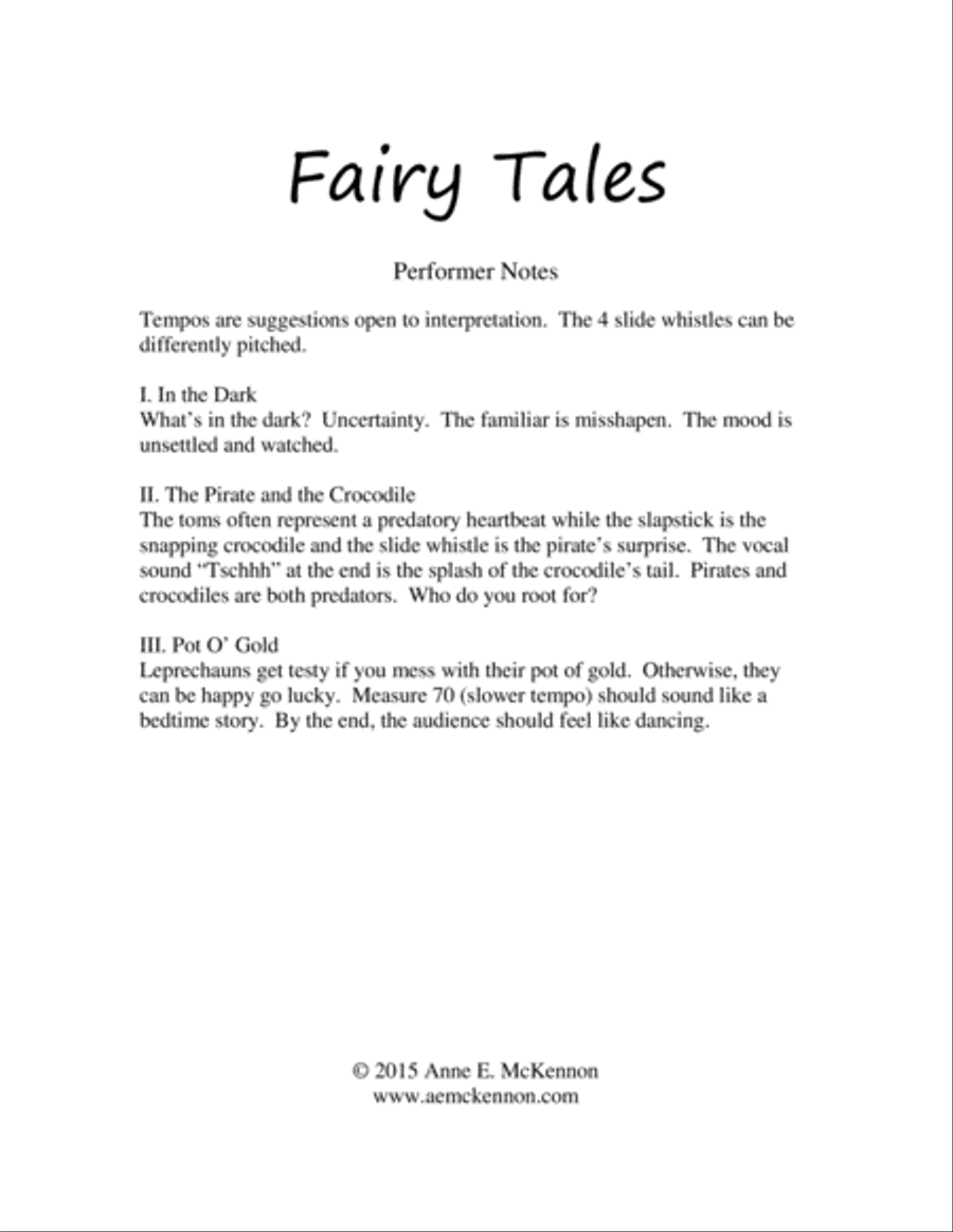 Fairy Tales Fairy Tales Percussion Ensemble scores gallery preview page 3